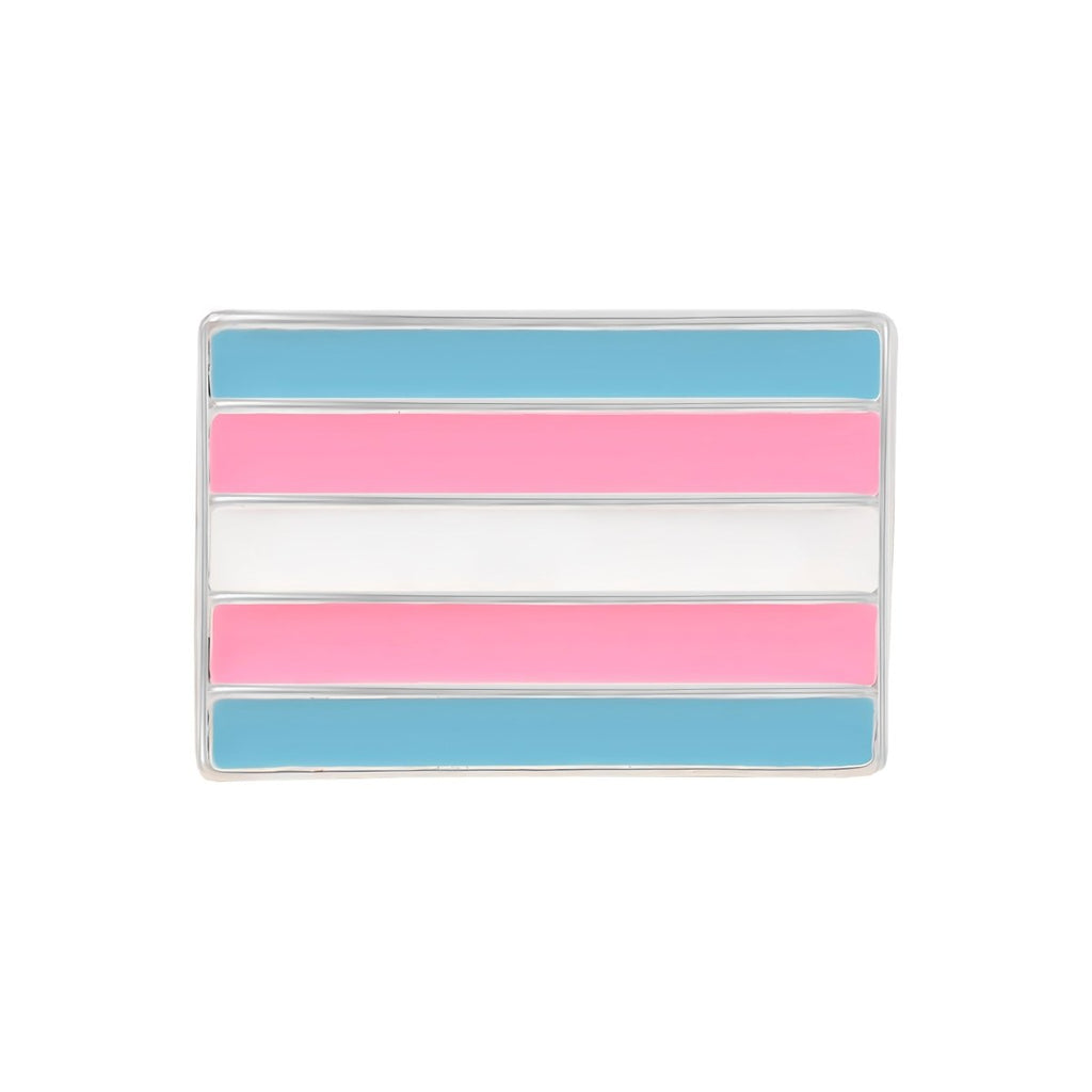Rectangle Transgender Pride Flag Pins by Fundraising For A Cause