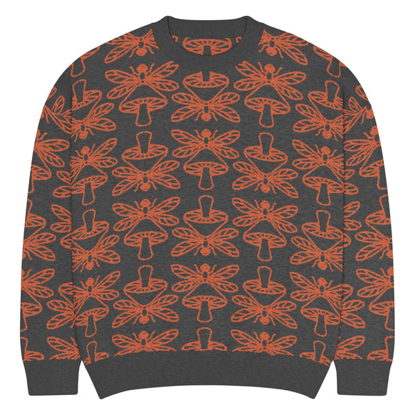 Mushmore Dragonfly Relaxed fit knitted crew neck sweater