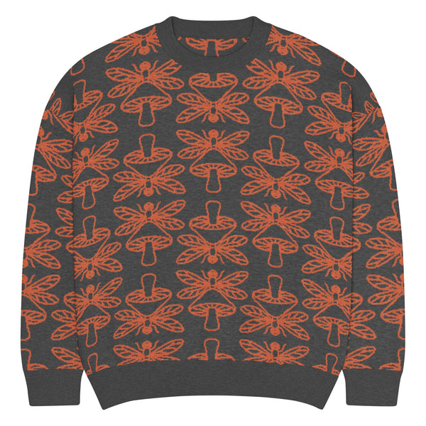 Mushmore Dragonfly Relaxed fit knitted crew neck sweater