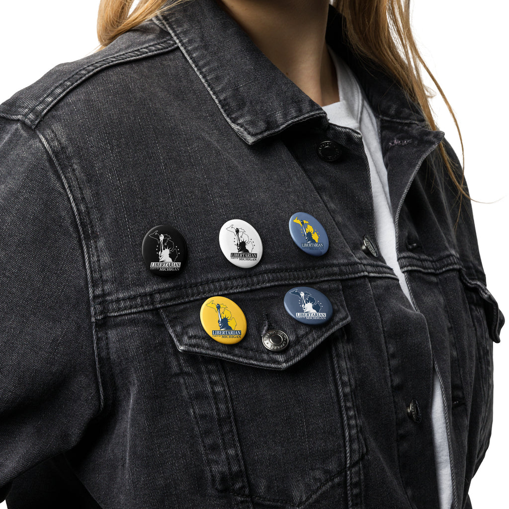 Libertarian Party of Michigan Set of pin buttons