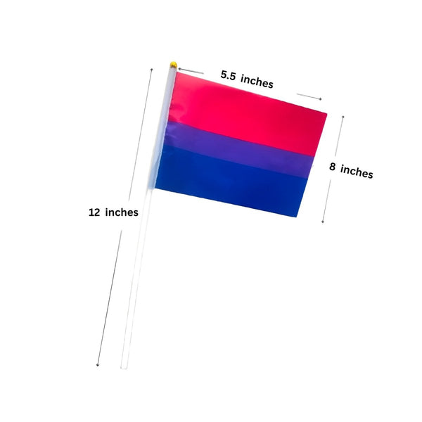 Small Bisexual Flags on a Stick by Fundraising For A Cause