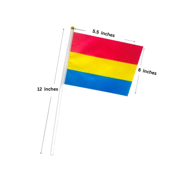 Small Pansexual Flags on a Stick by Fundraising For A Cause