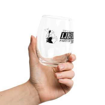 Libertarian Party of Michigan Stemless wine glass