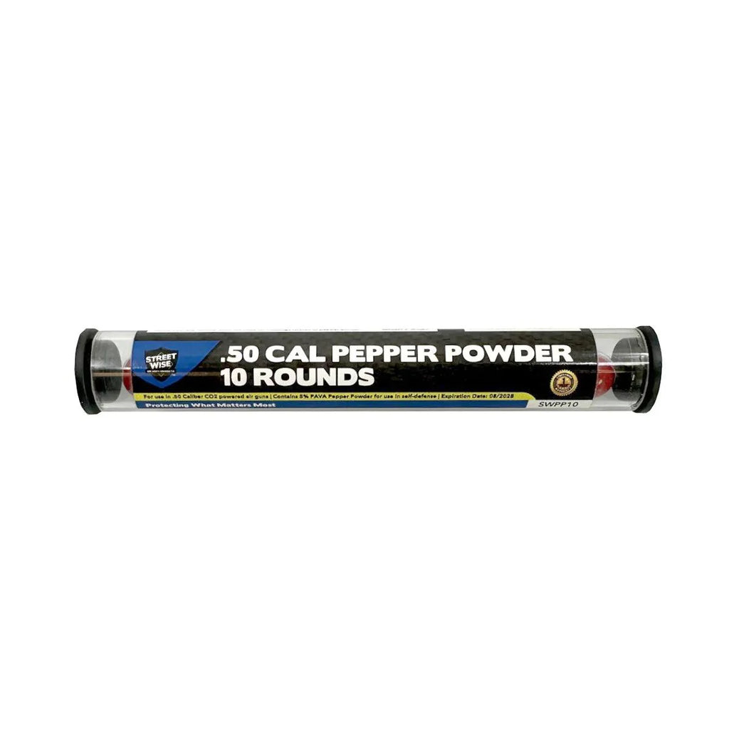 Streetwise Heat Pistol Pepper launcher .50 caliber 5% PAVA pepper ball projectiles (tube of 10).