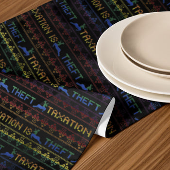 Taxation is Theft LGBTQ Christmas Table runner