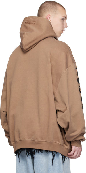 VETEMENTS Taupe Reverse Anarchy Hoodie by Vetements