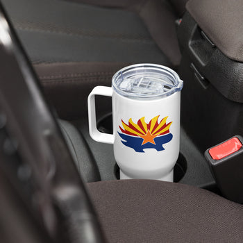 Arizona Libertarian Party Porcupine Travel mug with a handle