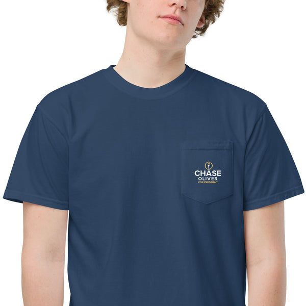 Chase Oliver for President Unisex garment-dyed pocket t-shirt