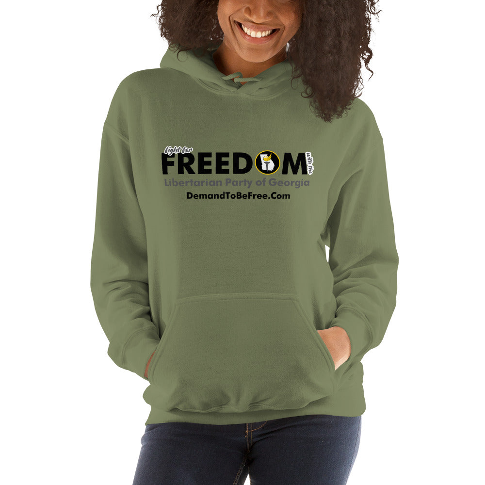 Fight for Freedom Libertarian Party of Georgia Unisex Hoodie - Proud Libertarian - Libertarian Party of Georgia