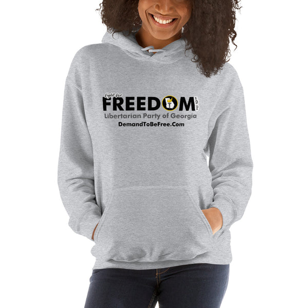 Fight for Freedom Libertarian Party of Georgia Unisex Hoodie - Proud Libertarian - Libertarian Party of Georgia