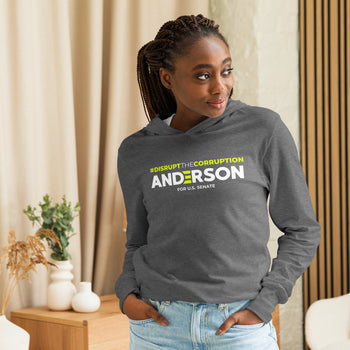 Disrupt the Corruption Phil Anderson For Senate Hooded long-sleeve tee - Proud Libertarian - Phil Anderson for Senate