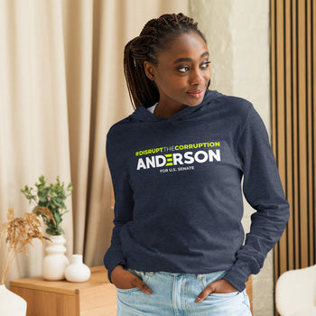 Disrupt the Corruption Phil Anderson For Senate Hooded long-sleeve tee - Proud Libertarian - Phil Anderson for Senate