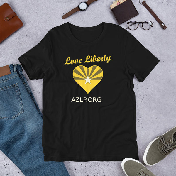 Love Liberty Arizona Libertarian Party Unisex t-shirt
