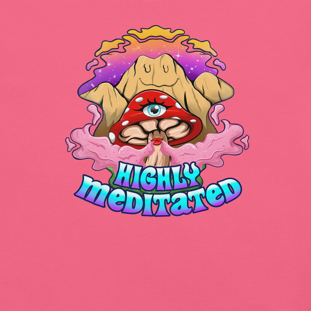 Mushmore Highly Meditated Unisex t-shirt