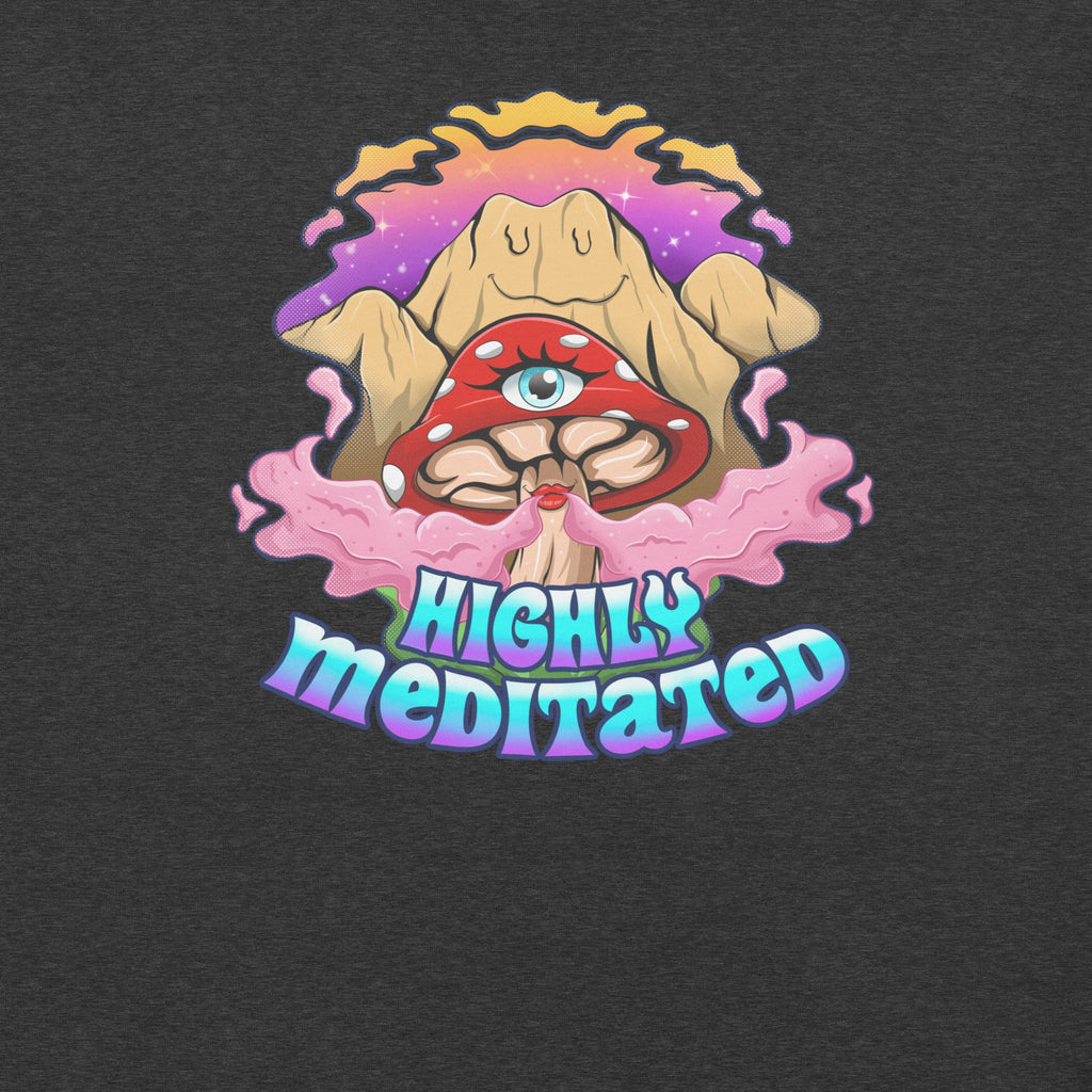 Mushmore Highly Meditated Unisex t-shirt