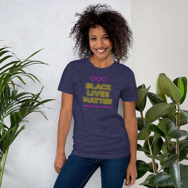 Black Lives matter Neon Short-Sleeve Unisex T-Shirt
