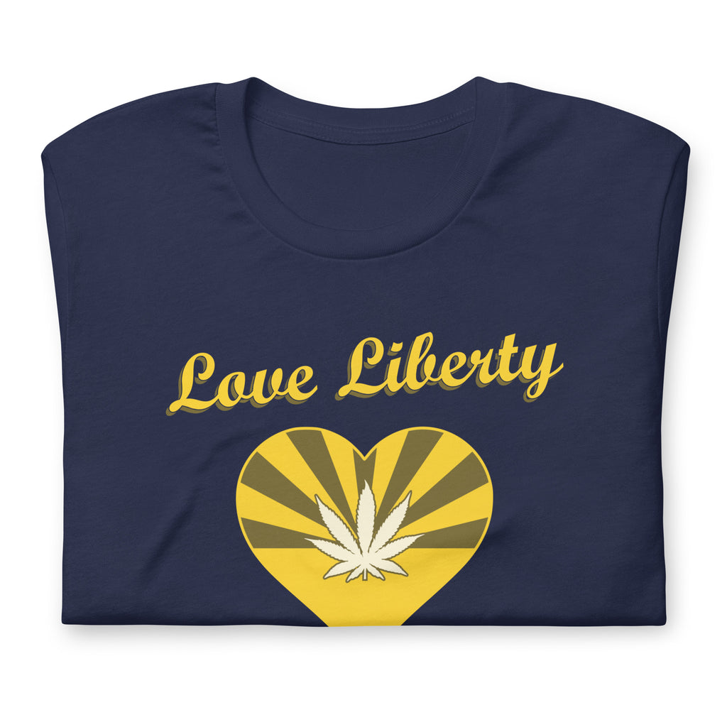 Love (Cannabis) Liberty Arizona Libertarian Party Unisex t-shirt - Proud Libertarian - Libertarian Party of Arizona