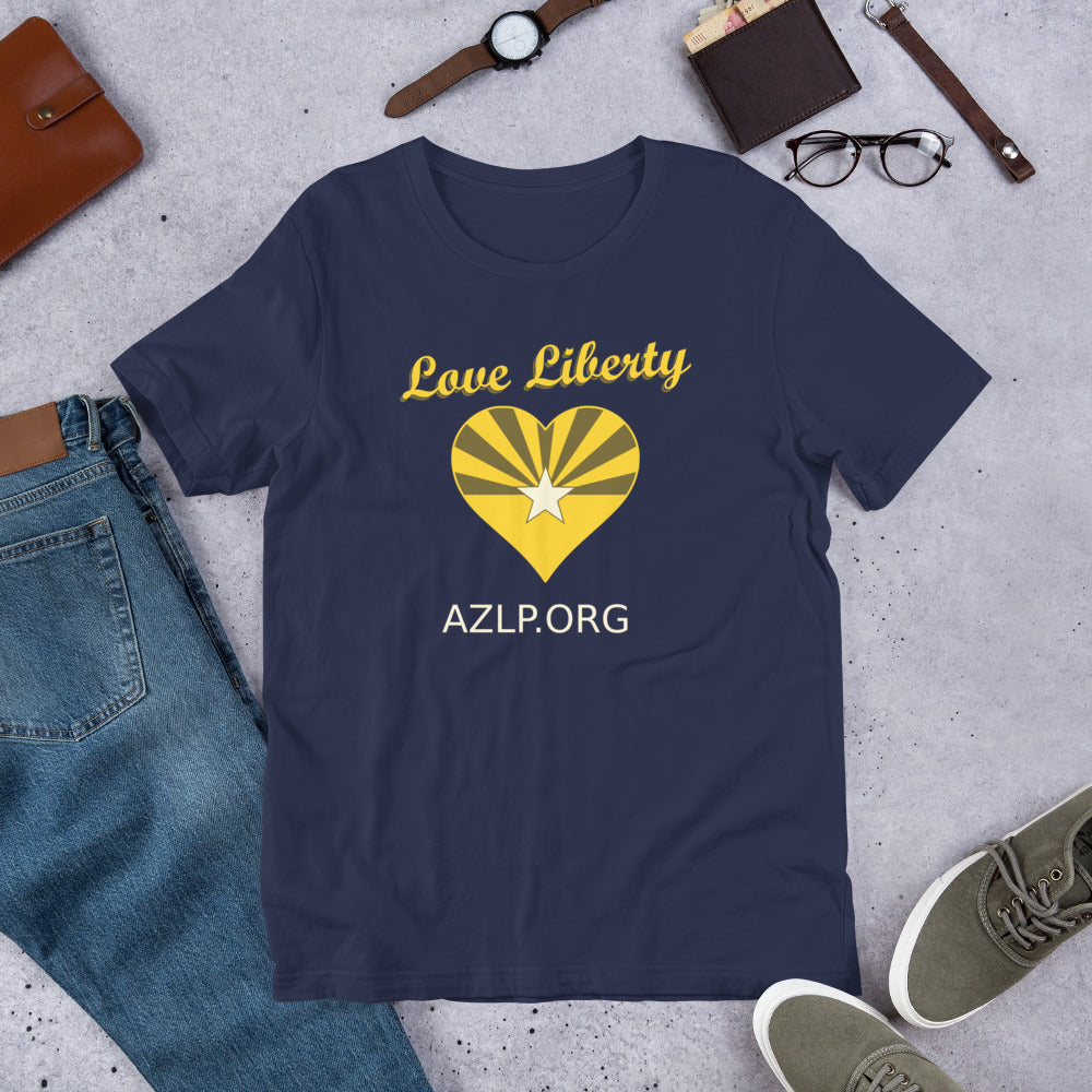 Love Liberty Arizona Libertarian Party Unisex t-shirt