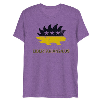 Ancap Porcupine Libertarian24.US Short sleeve t-shirt - Proud Libertarian - Jones for America