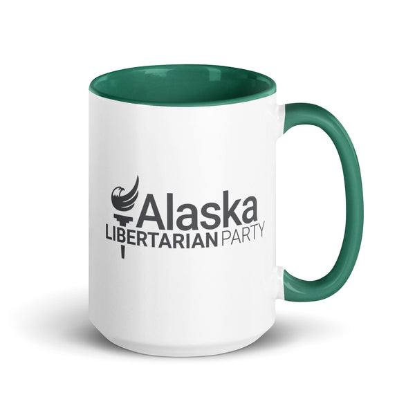 Bong Hits for Liberty Mug with Color Inside - Proud Libertarian - Alaska Libertarian Party