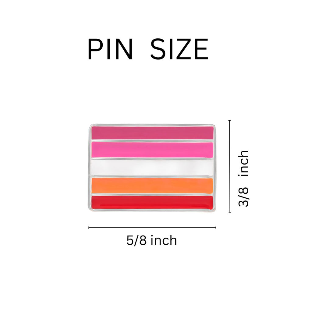 WLW Lesbian Sunset Flag Pins by Fundraising For A Cause