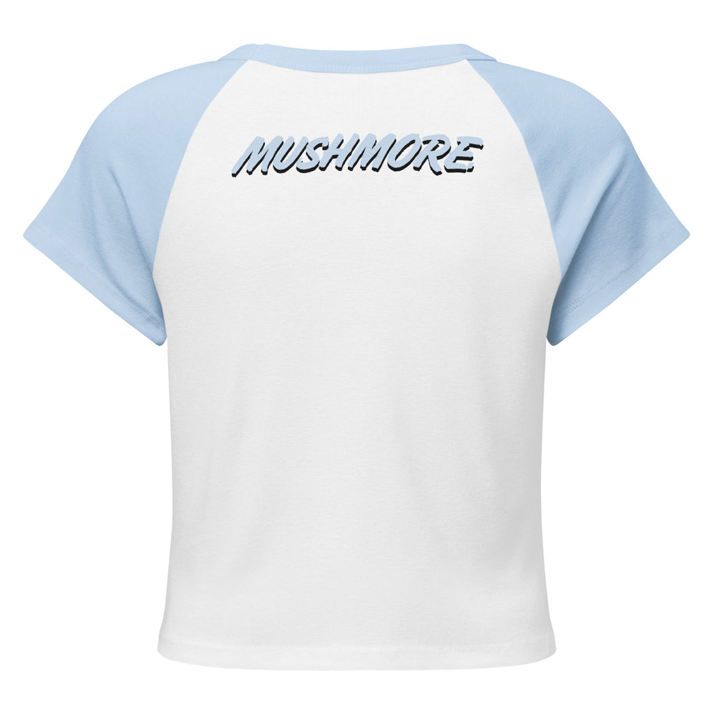 Highly Meditated Mushmore Women’s micro rib raglan baby tee