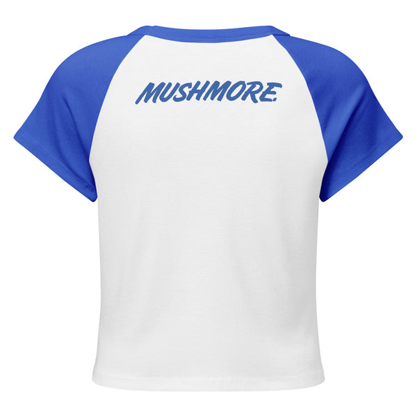 Highly Meditated Mushmore Women’s micro rib raglan baby tee