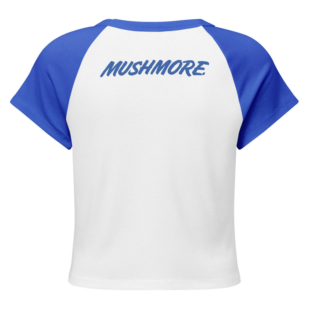 Highly Meditated Mushmore Women’s micro rib raglan baby tee