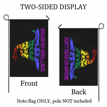 Don't Tread on Anyone LGBT Two Sided Garden Flag 12