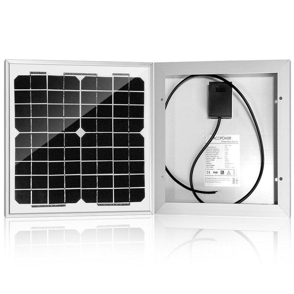10W 12V Solar Charger Kit, 5A Charge Controller with Alligator Clips by ACOPOWER - Proud Libertarian - ACOPOWER