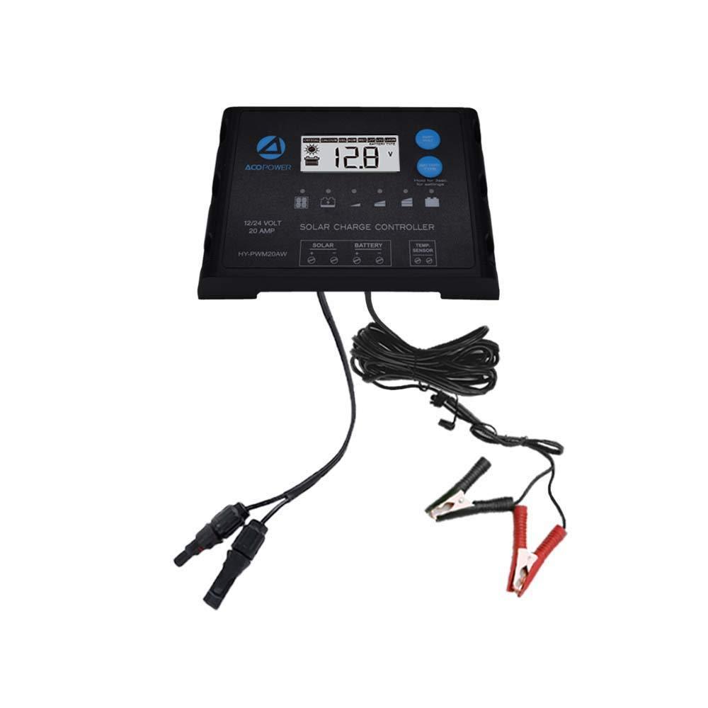 Waterproof ProteusX 20A PWM Solar Charge Controller with Alligator Clips and MC4 Connectors by ACOPOWER - Proud Libertarian - ACOPOWER