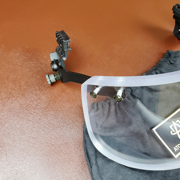NIJ IIIA Face Shield Bulletproof Helmet Visor for PASGT, MICH, FAST, ACH Ballistic Helmets - Proud Libertarian - Atomic Defense