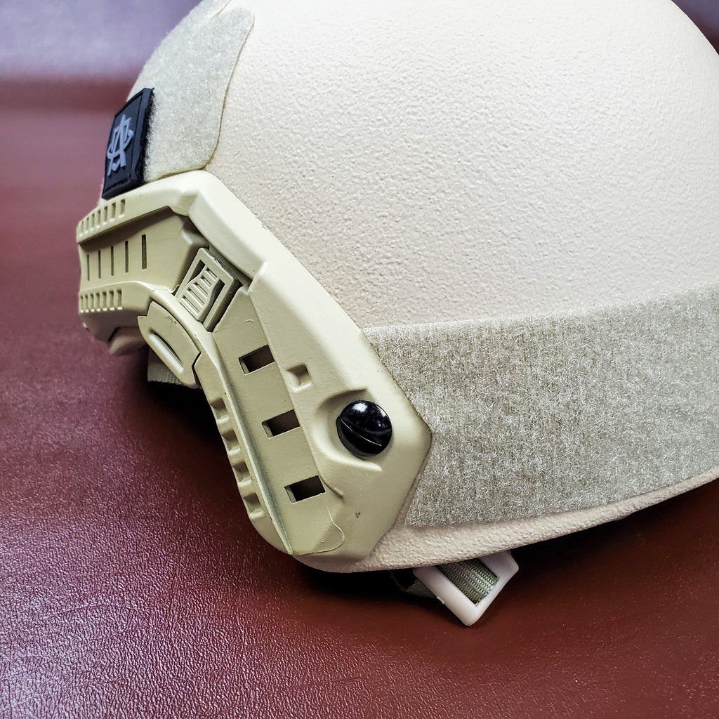 NIJ IIIA+ Fast Style ATE Bulletproof Helmet with NVG and Rails - Tan, Black, Green - Proud Libertarian - Atomic Defense