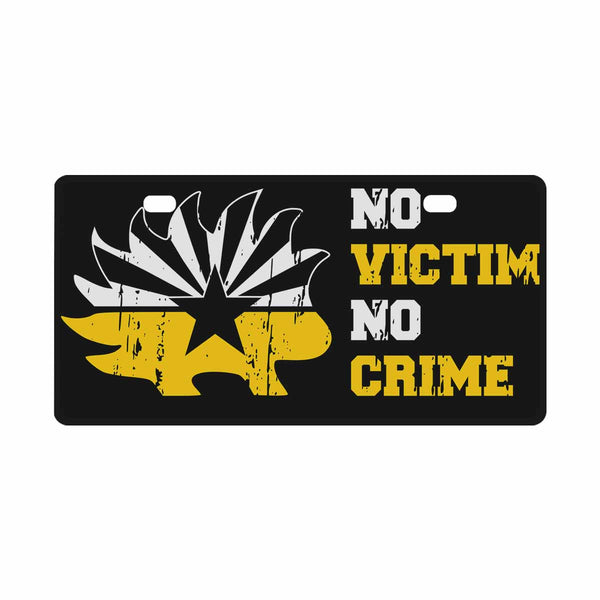 No Victim No Crime License Plate