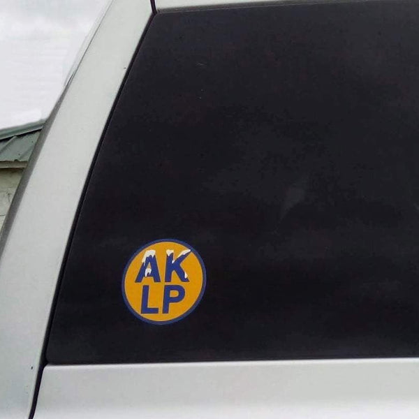 Alaska Libertarian Party Round Vinyl Window Decal - Proud Libertarian - Alaska Libertarian Party