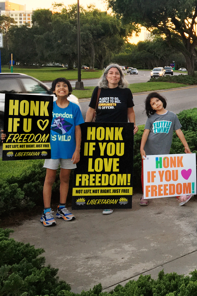 Honk if You love Freedom - Profits for Protests Youth Sign (18" x 24") - Proud Libertarian - Profits for Protests