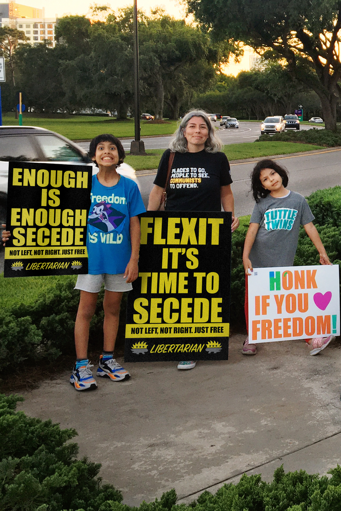 FLEXIT - Time to Secede - Profits for Protests Adult Sign (24" x 36") - Proud Libertarian - Profits for Protests