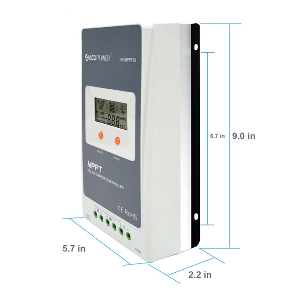30A MPPT Solar Charge Controller with Remote Meter MT-50 by ACOPOWER - Proud Libertarian - ACOPOWER