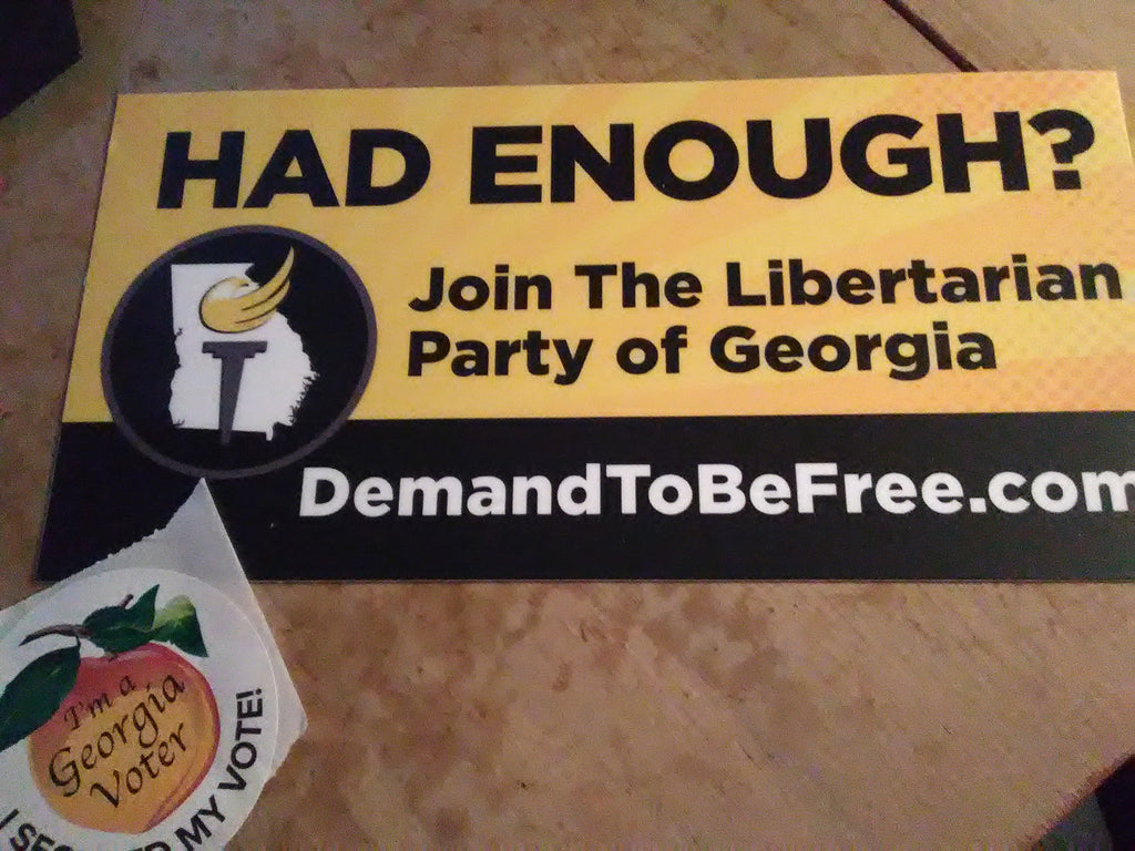 Had Enough? Libertarian Bumper Sticker 7.5" x 3.5"