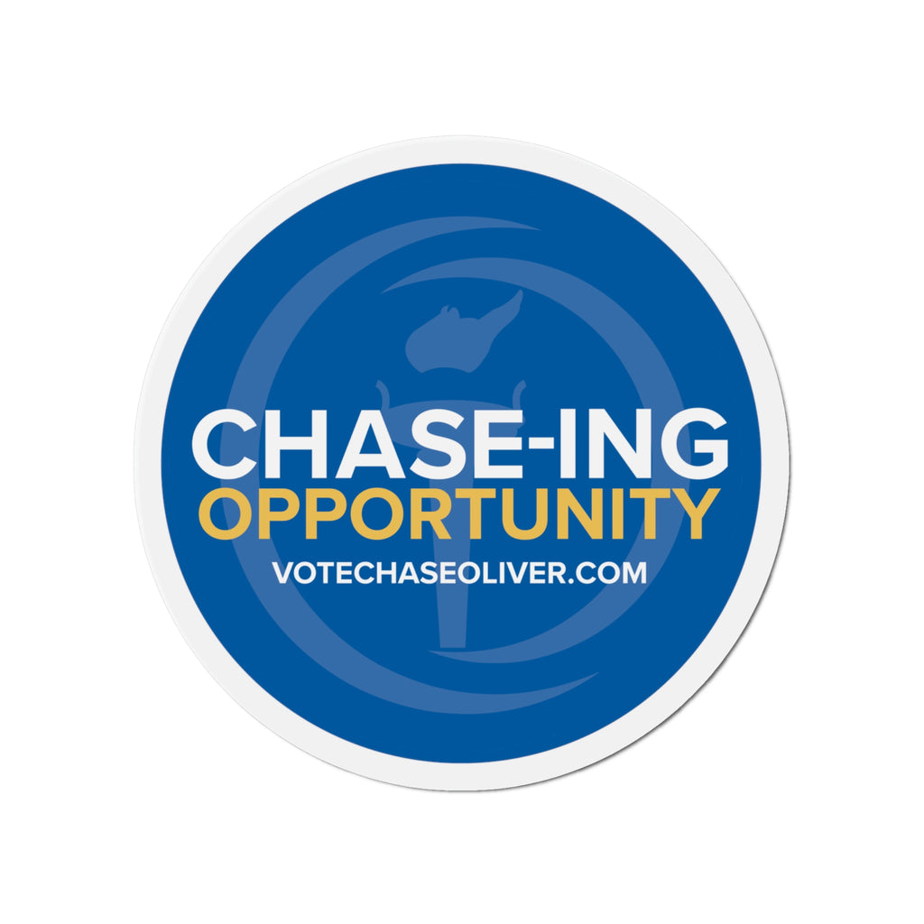 Chase-ing Opportunity - Chase Oliver for President Die-Cut Magnets