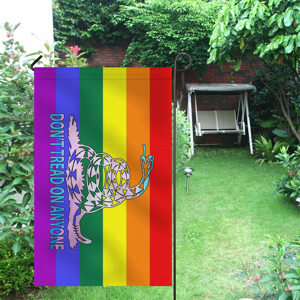 Don't Tread Snake -LGBT - trans Two Sided Flag - Proud Libertarian - Proud Libertarian