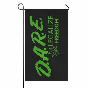 DARE to Legalize Freedom Cannabis Two Sided Flag - Proud Libertarian - Proud Libertarian