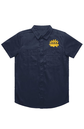 Libertarian Porcupine Embroidered Workwear S/S Shirt - Proud Libertarian - Proud Libertarian