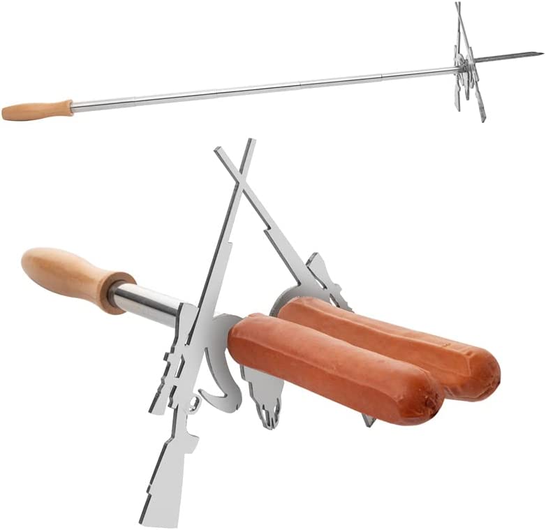 Rifle Guns Marshmallow & Hotdog Roaster Extendable 30 Inch Fire, BBQ Skewers Set for Marshmallows, Sausage Meat Grill Funny - Barbeque Gifts, Grilling, Novelty Gift - Great for Parties, Sniper Hotdogs by Gute Decor - Proud Libertarian - Gute Decor