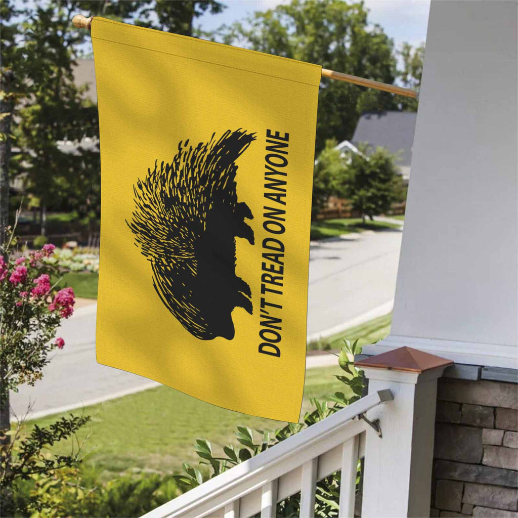 Don't Tread on Anyone Porcupine Two Sided Flag - Proud Libertarian - Proud Libertarian