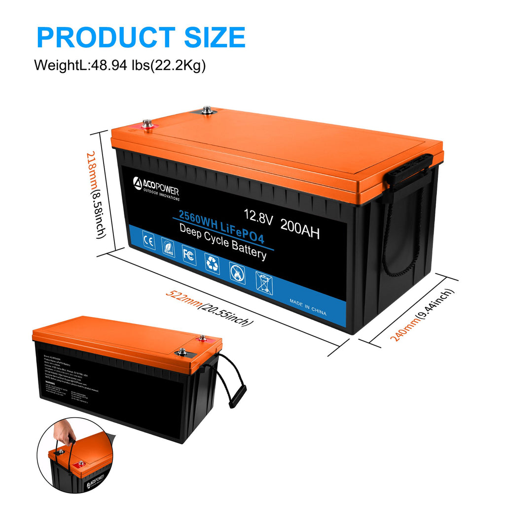 12V 200Ah LiFePO4 Deep Cycle Lithium Battery by ACOPOWER - Proud Libertarian - ACOPOWER