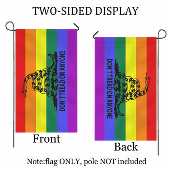 Don't Tread - LGBT Two Sided Flag - Proud Libertarian - Proud Libertarian