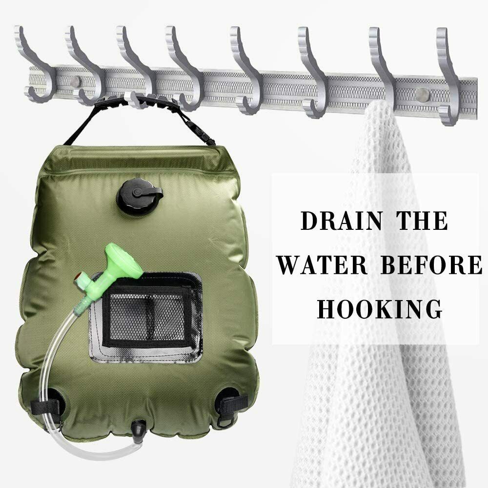 Solar Shower Bag Portable Shower for Camping Heating Camping Shower Bag 5 Gallons/20L Hot Water Bags for Camping Beach Swimming Outdoor Traveling