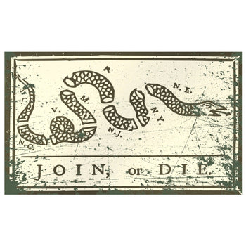Join or Die Vintage Flag (Two-Sided) - Proud Libertarian - Libertarian Frontier