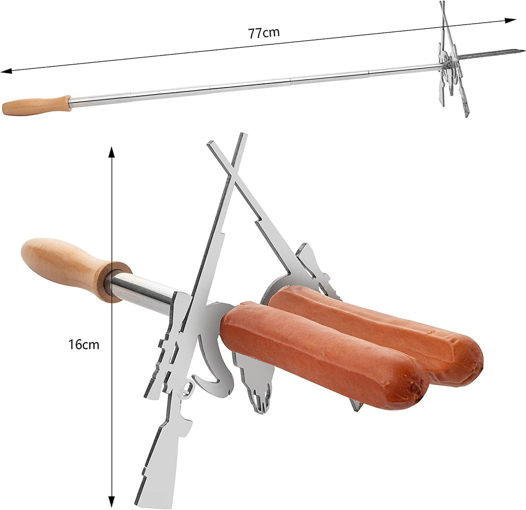 Rifle Guns Marshmallow & Hotdog Roaster Extendable 30 Inch Fire, BBQ Skewers Set for Marshmallows, Sausage Meat Grill Funny - Barbeque Gifts, Grilling, Novelty Gift - Great for Parties, Sniper Hotdogs by Gute Decor - Proud Libertarian - Gute Decor